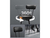 Barkruk - keukenstoel, gestoffeerde stoel, pu met naden (x6 mix) - afbeelding 7 van  11