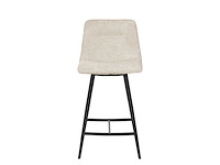 Barkruk ecru chenille stof (4x) - afbeelding 2 van  8