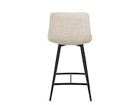 Barkruk ecru chenille stof (4x) - afbeelding 5 van  8