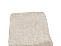 Barkruk ecru chenille stof (4x) - afbeelding 4 van  5