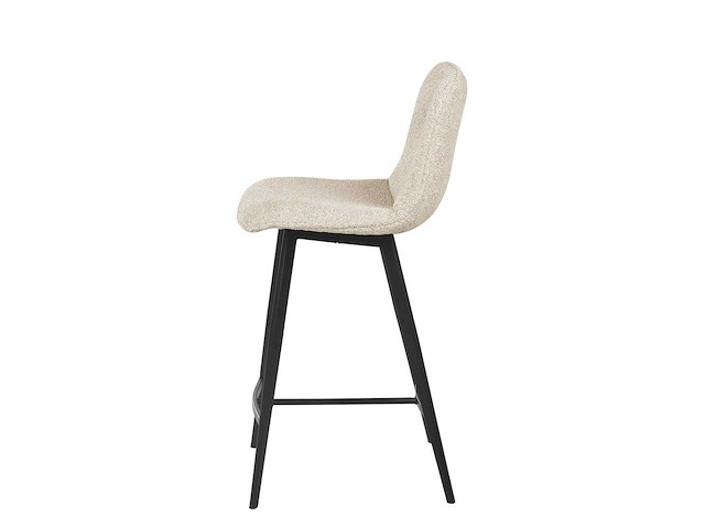 Barkruk ecru chenille stof (4x) - afbeelding 5 van  8