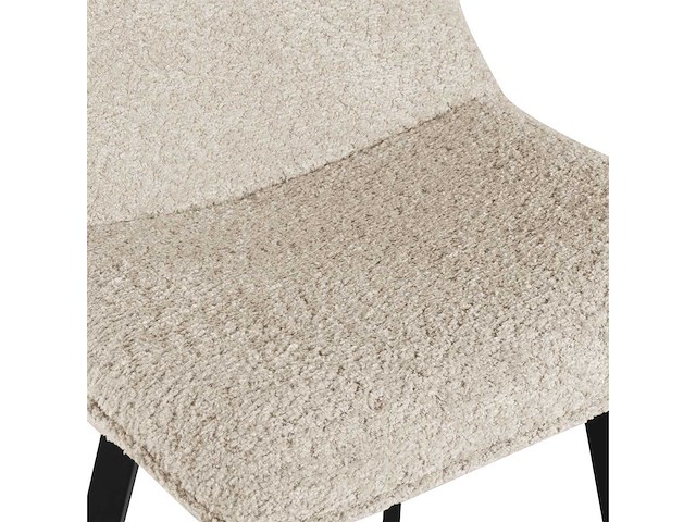 Barkruk ecru chenille stof (4x) - afbeelding 8 van  8