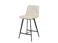 Barkruk ecru chenille stof (4x) - afbeelding 1 van  8