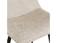 Barkruk ecru chenille stof (4x) - afbeelding 7 van  8