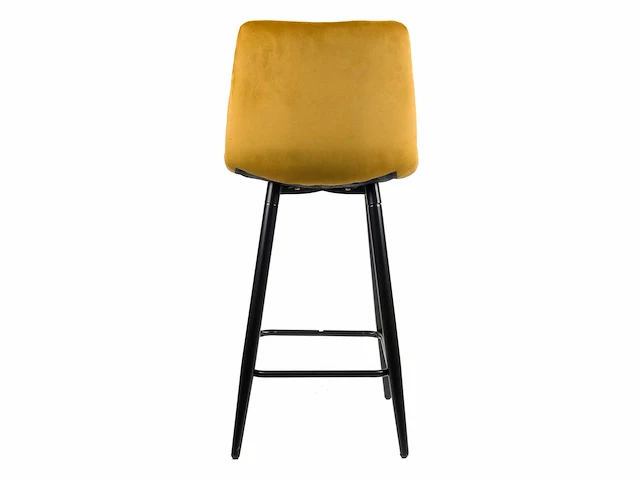 Barkruk geel velvet (4x) - afbeelding 5 van  5