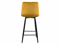 Barkruk geel velvet (4x) - afbeelding 5 van  5