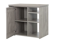Barmeubel bosy 160x60 met opbergmogelijkheden - lichtgrijze eik - afbeelding 1 van  4