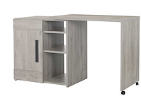 Barmeubel bosy 160x60 met opbergmogelijkheden - lichtgrijze eik - afbeelding 2 van  4