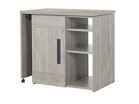 Barmeubel bosy 160x60 met opbergmogelijkheden - lichtgrijze eik - afbeelding 3 van  4