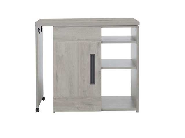 Barmeubel bosy 160x60 met opbergmogelijkheden - lichtgrijze eik - afbeelding 4 van  4