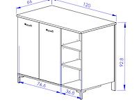 Barmeubel manchester | 120 x 66 x 93 cm | helvezia oak-design - afbeelding 6 van  6