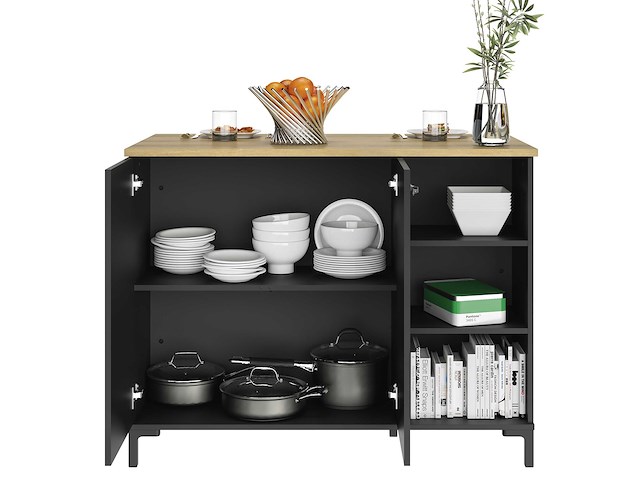 Barmeubel manchester | 120 x 66 x 93 cm | helvezia oak-design - afbeelding 3 van  6