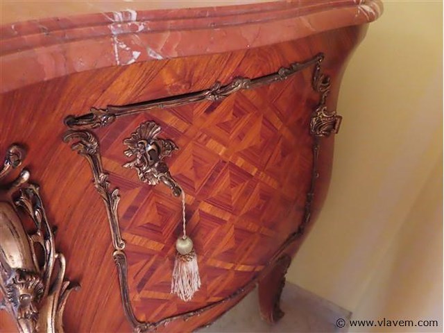 Barok commode met marmeren blad - afbeelding 2 van  11