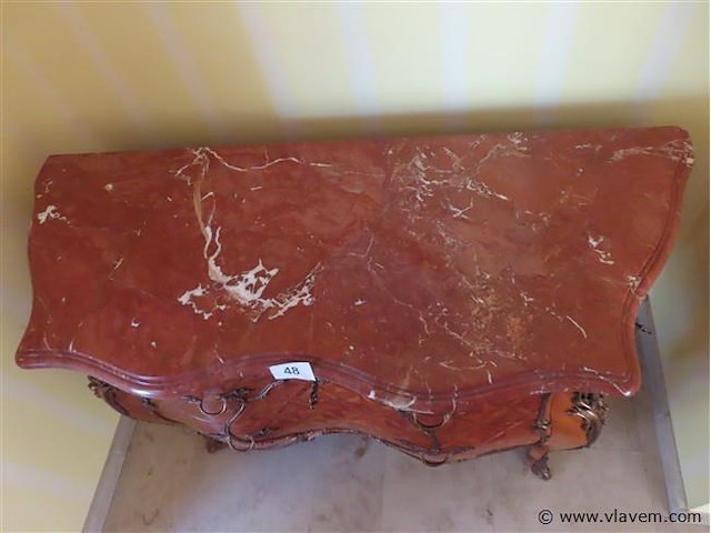 Barok commode met marmeren blad - afbeelding 4 van  11