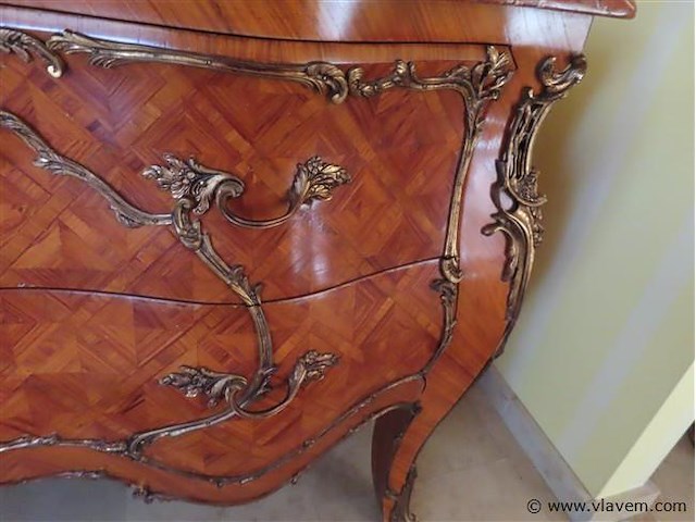 Barok commode met marmeren blad - afbeelding 9 van  11