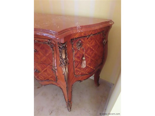 Barok commode met marmeren blad - afbeelding 11 van  11