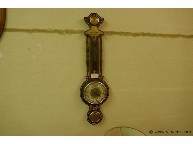 Barometer met uurwerk - afbeelding 1 van  1