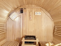 Barrelsauna rond - 200x240 cm - met kachel - afbeelding 2 van  4