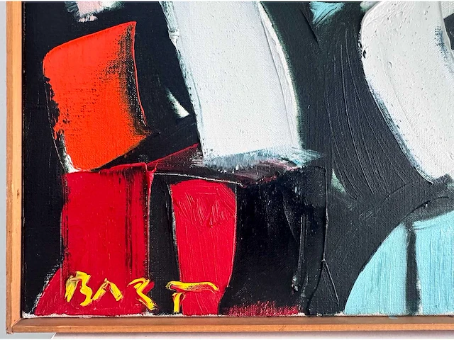Bart de graaf - compositie met figuren - olie op doek - 70x70 cm - afbeelding 3 van  9