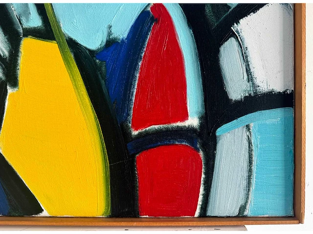 Bart de graaf - compositie met figuren - olie op doek - 70x70 cm - afbeelding 4 van  9