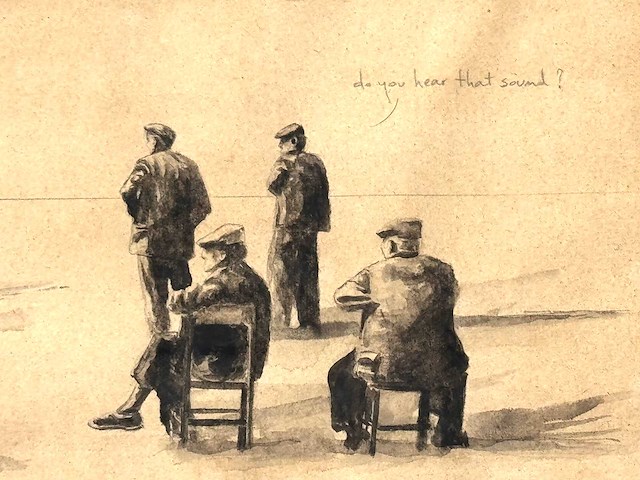 Bart deglin - random meeting - aquarel - 2015 - afbeelding 4 van  6