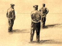 Bart deglin - random meeting - aquarel - 2015 - afbeelding 5 van  6