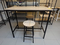 Bartafel & 2x kruk - afbeelding 1 van  3