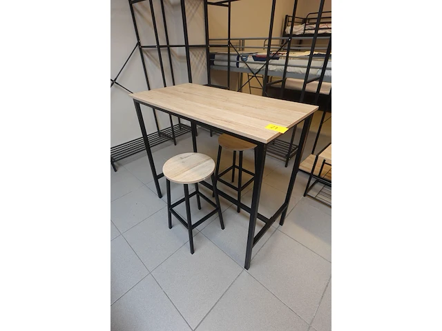 Bartafel & 2x kruk - afbeelding 2 van  3