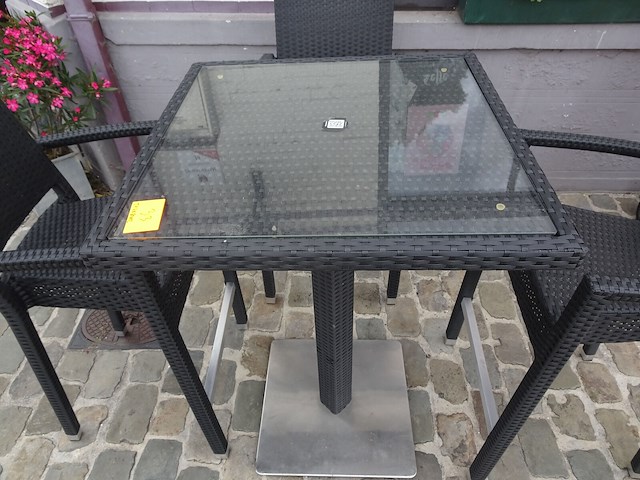 Bartafel + 4x barstoel - afbeelding 3 van  4