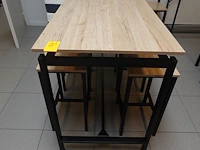Bartafel & 4x kruk - afbeelding 2 van  4