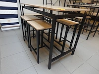 Bartafel & 4x kruk - afbeelding 3 van  4