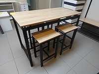 Bartafel & 4x kruk - afbeelding 4 van  4