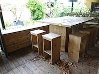 Bartafel & 5x kruk & hoekbank - afbeelding 1 van  5