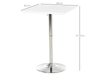Bartafel bistro chic hedendaagse vierkante tafel in verstelbare hoogte - afbeelding 3 van  3