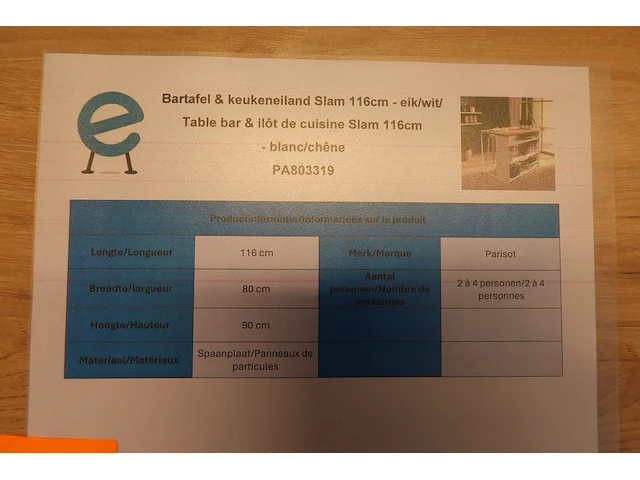 Bartafel / keukeneiland slam - afbeelding 4 van  4