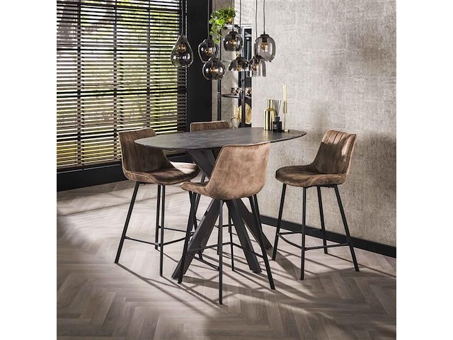 Bartafel mariola 140x80 cm-zwartbruin - afbeelding 1 van  7