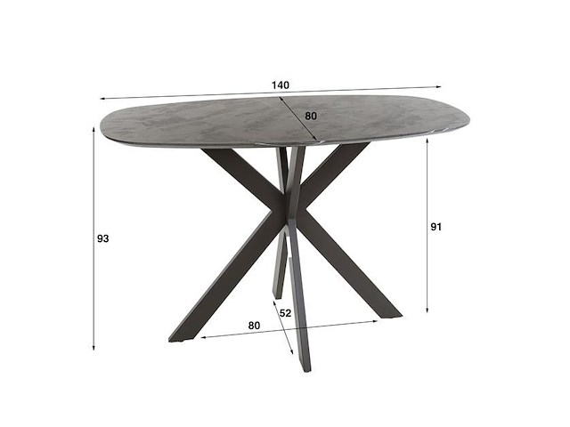 Bartafel mariola 140x80 cm-zwartbruin - afbeelding 7 van  7