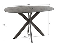 Bartafel mariola 140x80 cm-zwartbruin - afbeelding 7 van  7