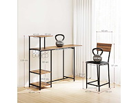 Bartafel met barkrakkels en stoelen, opklapbare rugleuning - afbeelding 4 van  9