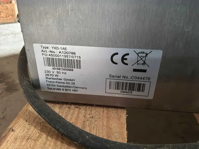 Bartscher yxd-1ae heteluchtoven - afbeelding 4 van  4