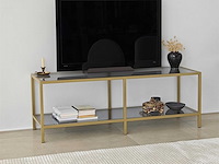 Basic tv-standaard | metalen frame | donkergrijs, goud - afbeelding 5 van  7