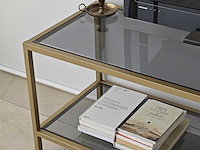 Basic tv-standaard | metalen frame | donkergrijs, goud - afbeelding 6 van  7