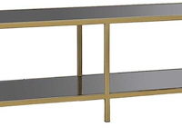 Basic tv-standaard | metalen frame | donkergrijs, goud - afbeelding 7 van  7