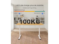 Basis-sta-bureau met dubbele motoren - bamboeblad - 120x60 - afbeelding 9 van  11