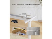 Basis-sta-bureau met dubbele motoren - bamboeblad - 120x60 - afbeelding 11 van  11