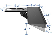 Basis sta-bureau met dubbele motoren - ebbenhouten blad 140x70cm - afbeelding 2 van  4