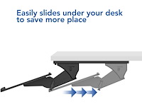 Basis sta-bureau met dubbele motoren - ebbenhouten blad 140x70cm - afbeelding 3 van  4