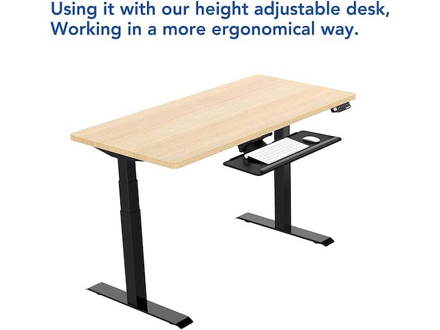 Basis sta-bureau met dubbele motoren - ebbenhouten blad 140x70cm - afbeelding 4 van  4