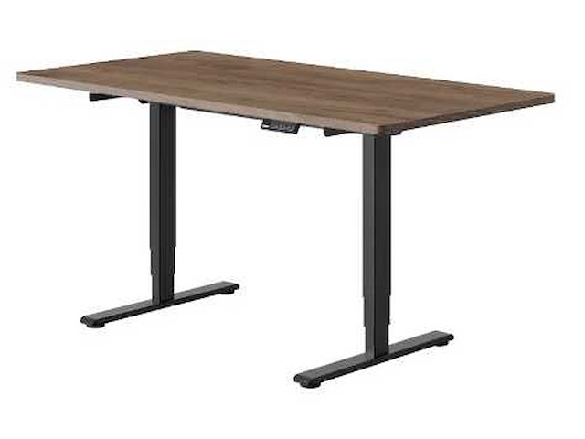 Basis zit-staan-bureau met dubbele motoren - tray 140x70 ebony - afbeelding 1 van  11