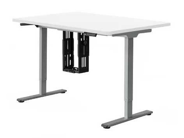 Basis zit-staand bureau met dubbele motoren - witte tray - 120x80 - afbeelding 1 van  7